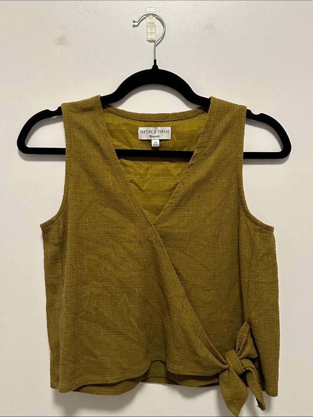 Olive Wrap Sleeveless Top